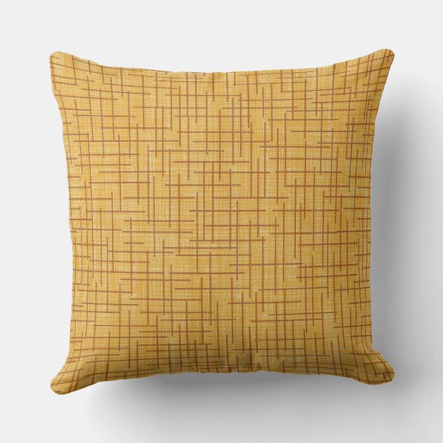 Coussin Motif de texture de toile de jute en croisillons m (Verso)
