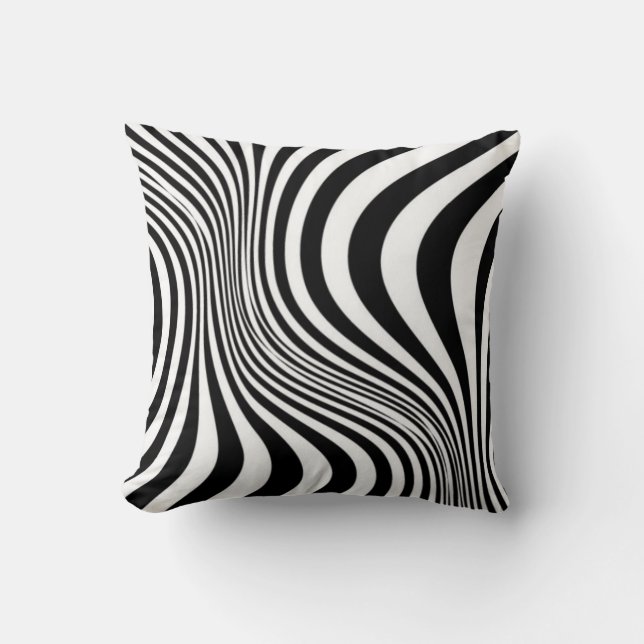 Coussin Motif de texture d'impression de peau de zèbre (Recto)