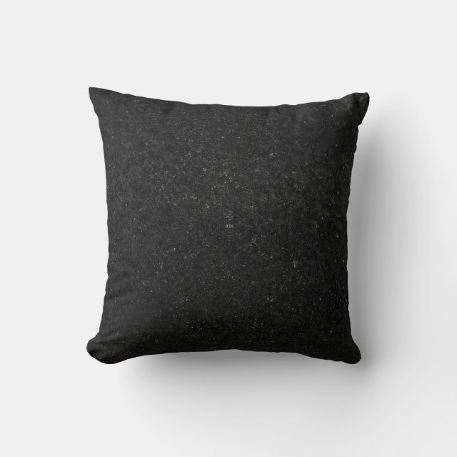 Coussin Motif de texture en pierre noire (Recto)