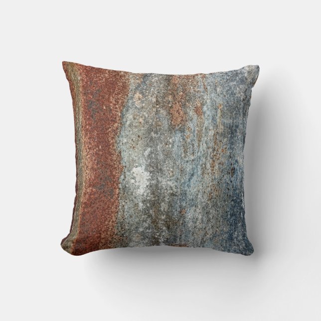 Coussin Motif de texture grunge brun rouille (Recto)