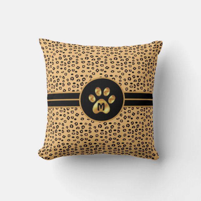 Coussin Motif de tigre sauvage moderne & patte (Recto)