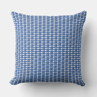 Coussin - Motif de tissage perdu en bleu foncé