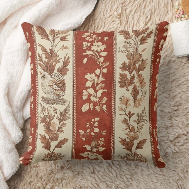 Coussin Motif de toile de poule rouille chaude de style ca (Couverture)