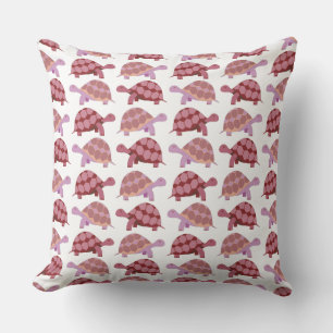 Coussin Motif de tortue caricaturale de Bourgogne