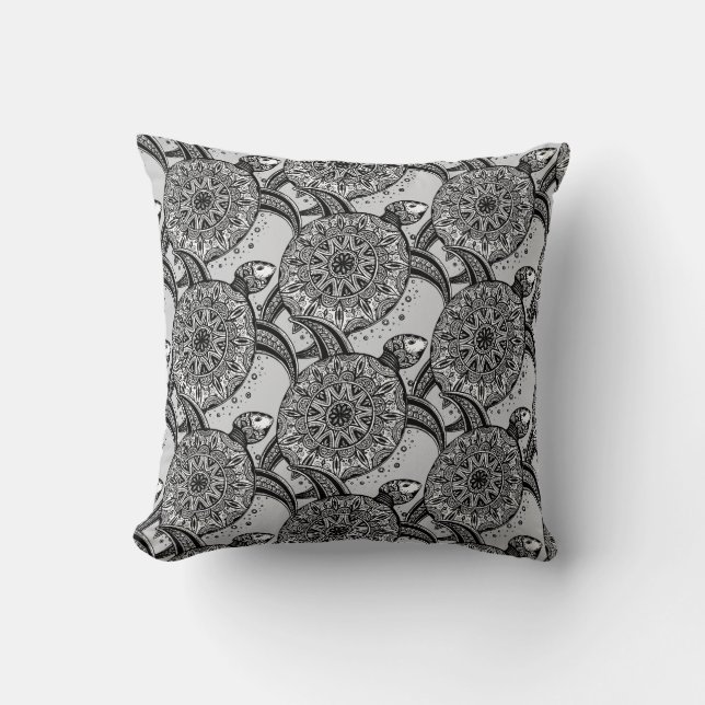 Coussin Motif de tortue de style (Recto)