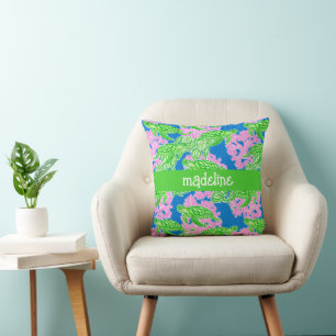Coussin Motif de tortues tropicales personnalisées