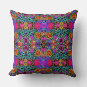 Coussin Motif de tourbillon coloré mignon