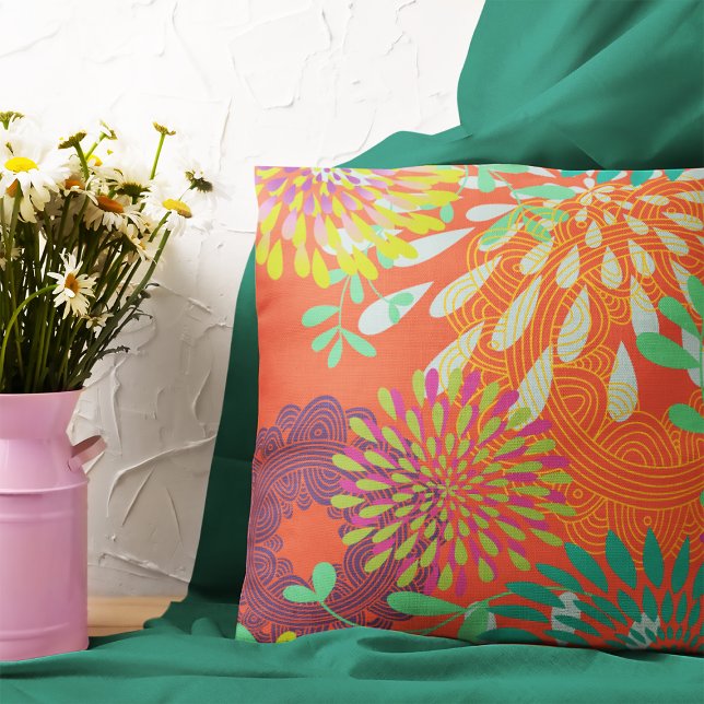 Coussin Motif de tourbillons et cercles (Créateur téléchargé)