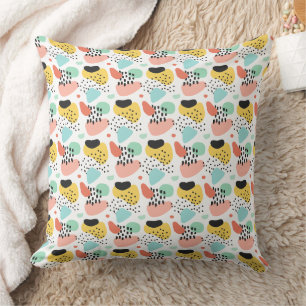Coussin Motif de traits de peinture abstraits modernes