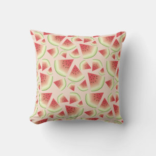 Coussin Motif de tranches de fruits de pastèque