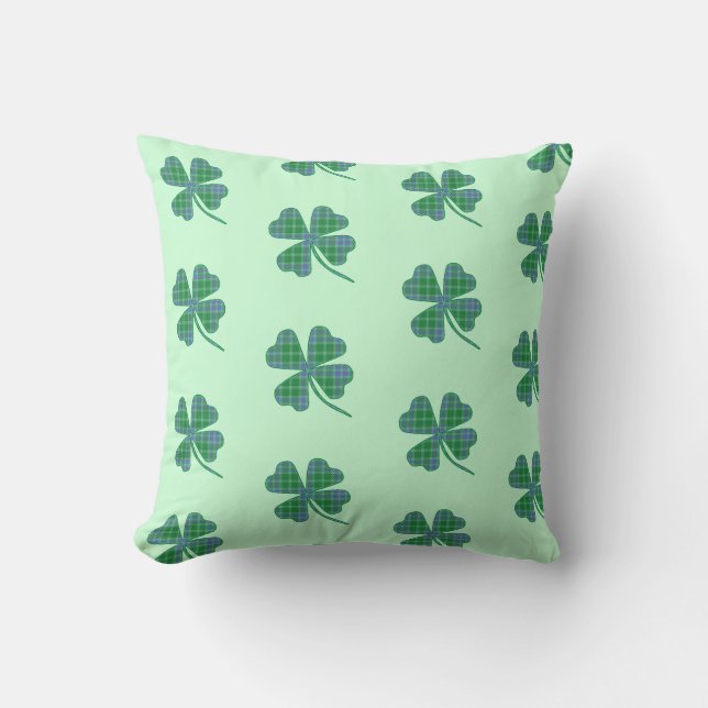 Coussin Motif de trèfle à quatre feuilles pour Shamrock ve (Recto)