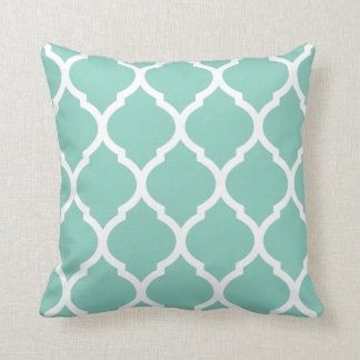 Coussin Motif de treillis marocain Aqua Chic