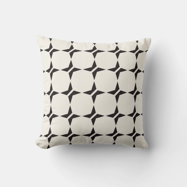 Coussin motif de treillis transparent. Texture moderne et  (Recto)