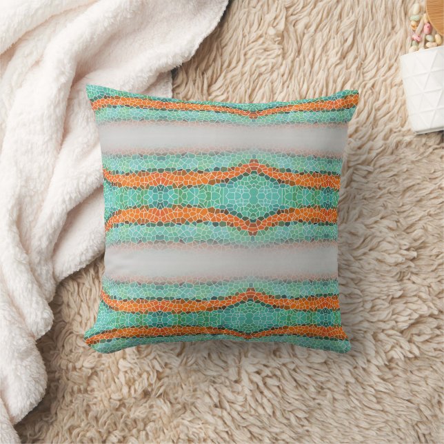 Coussin Motif de Triangle Coloré Unique (Couverture)
