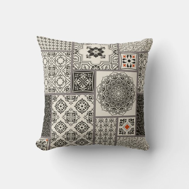 Coussin Motif de tuile islamique Majolica (Recto)