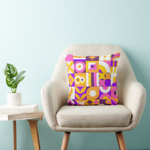 Coussin Motif de tuiles lumineuses Bauhaus