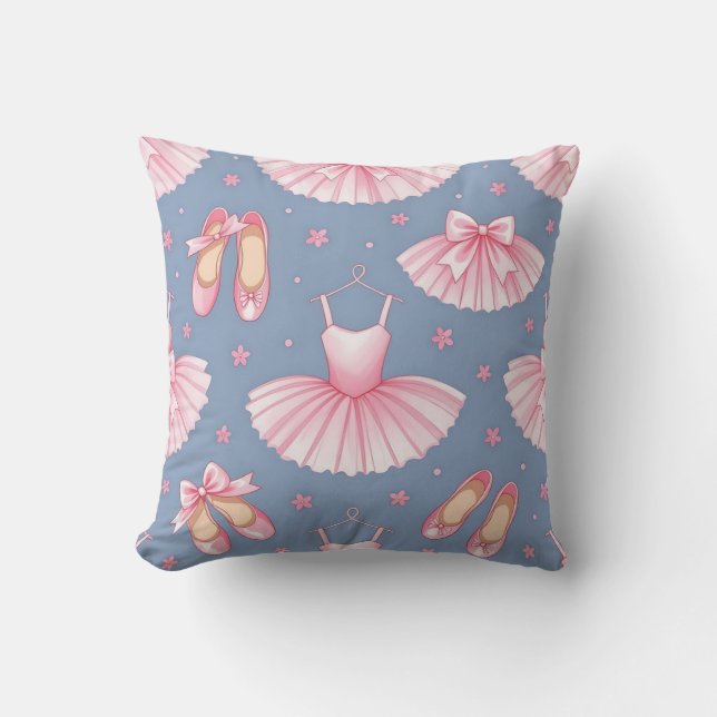 Coussin Motif de tutu de ballet rose (Recto)