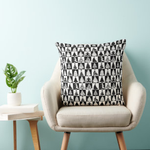 Coussin Motif de vacances d'arbre de Noël moderne