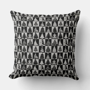 Coussin Motif de vacances d'arbre de Noël moderne