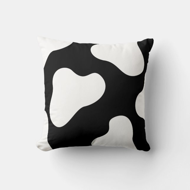coussin motif de vache noir et blanc (Recto)