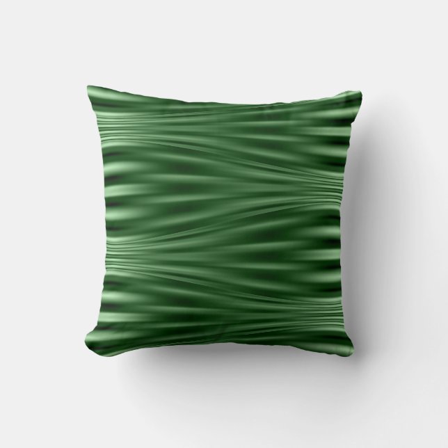 Coussin motif de vagues vert foncé sur l'oreiller (Recto)