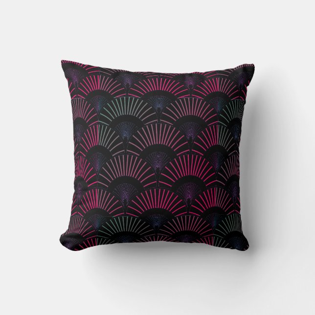 Coussin Motif de ventilateur multilingue d'art tropical (Recto)
