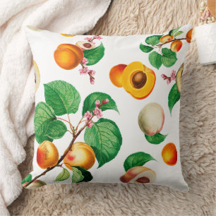 Coussin Motif de verger d'abricots et de pêches frais