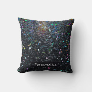 Coussin Motif de verre teinté abstrait iridescent personna