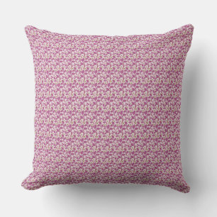 Coussin Motif de vigne botanique rose, design floral de la