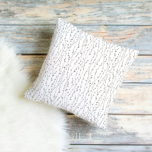 Coussin Motif de vigne neutre minimal  (Créateur téléchargé)