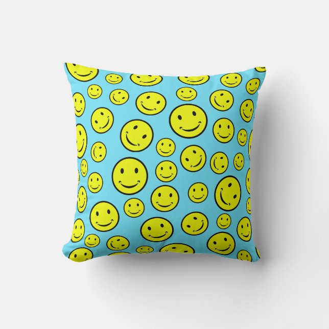 Coussin Motif de visages souriants (Recto)