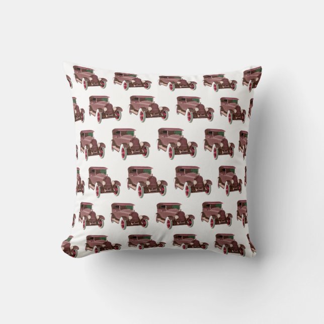 Coussin Motif de voiture classique #4 @ Garysrétrogarage (Recto)