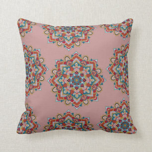 Coussin Motif de Yoga à la peinture rose rose chic