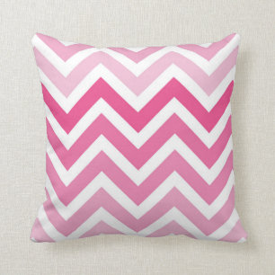 Coussin Motif de zigzag de Chevron Ombre de roses indien
