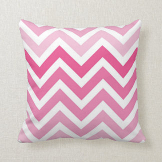Coussin Motif de zigzag de Chevron Ombre de roses indien