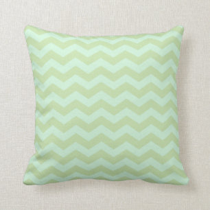 Coussin Motif de zigzag vert en bon état