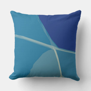 Coussin Motif d'eau du lac Abstrait Bleu Turquoise
