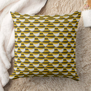 Coussin Motif d'écailles de bourdon stylisé