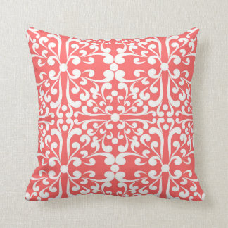 Coussin Motif décoratif indien dans le corail