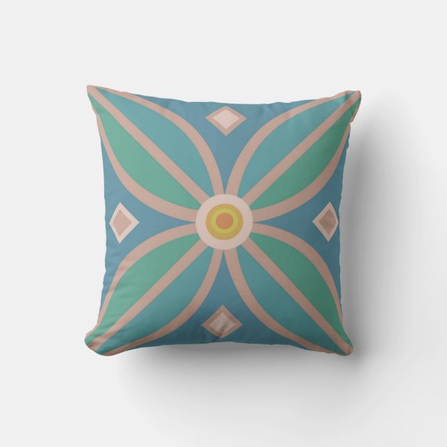 Coussin Motif décoratif jolis teints et roses (Recto)