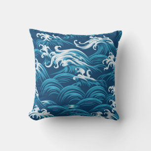 Coussin Motif décoratif oriental marin sans faille