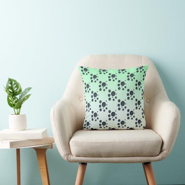 Coussin Motif découpé en papier vert menthe abstrait moder (Chaise)
