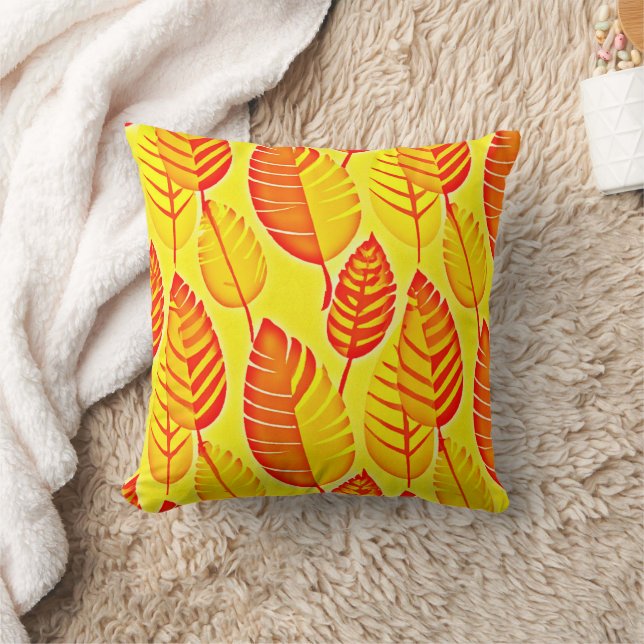 Coussin Motif d'élégance Feuille coloré (Couverture)