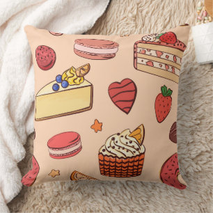 Coussin Motif Délices de Gâteau au Fromage & Boulangerie G