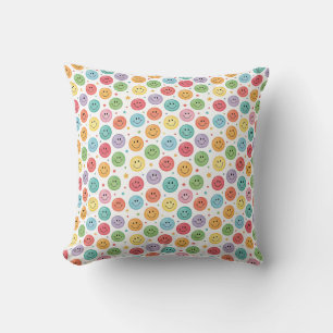 Coussin Motif d'émoji souriant