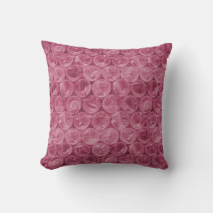 Coussin Motif d'enveloppement de bulle rose