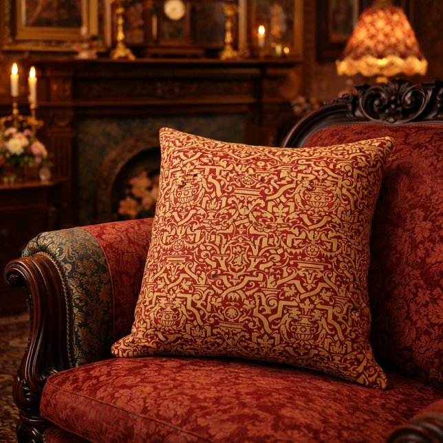 Coussin Motif d'époque victorienne orné et complexe de sty (Créateur téléchargé)