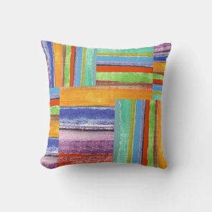 Coussin Motif des bandes de couleur de décoration