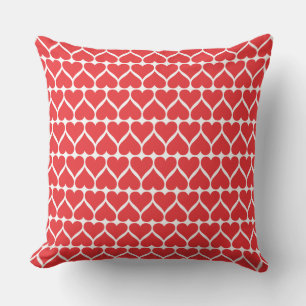 Coussin Motif des coeurs rouges