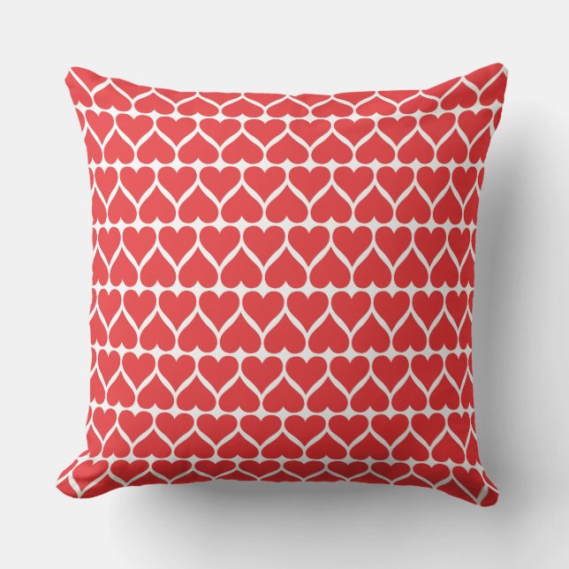Coussin Motif des coeurs rouges (Recto)